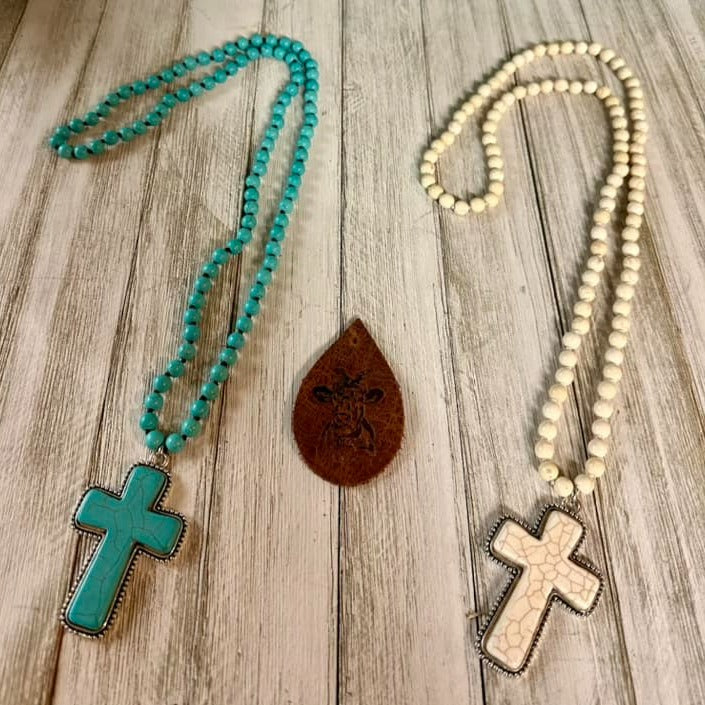 Cross Stone Necklace