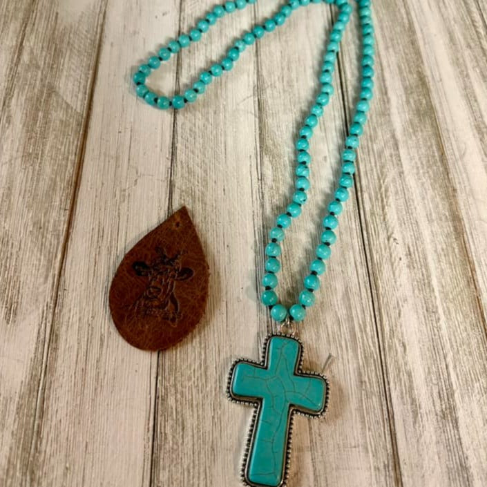 Cross Stone Necklace