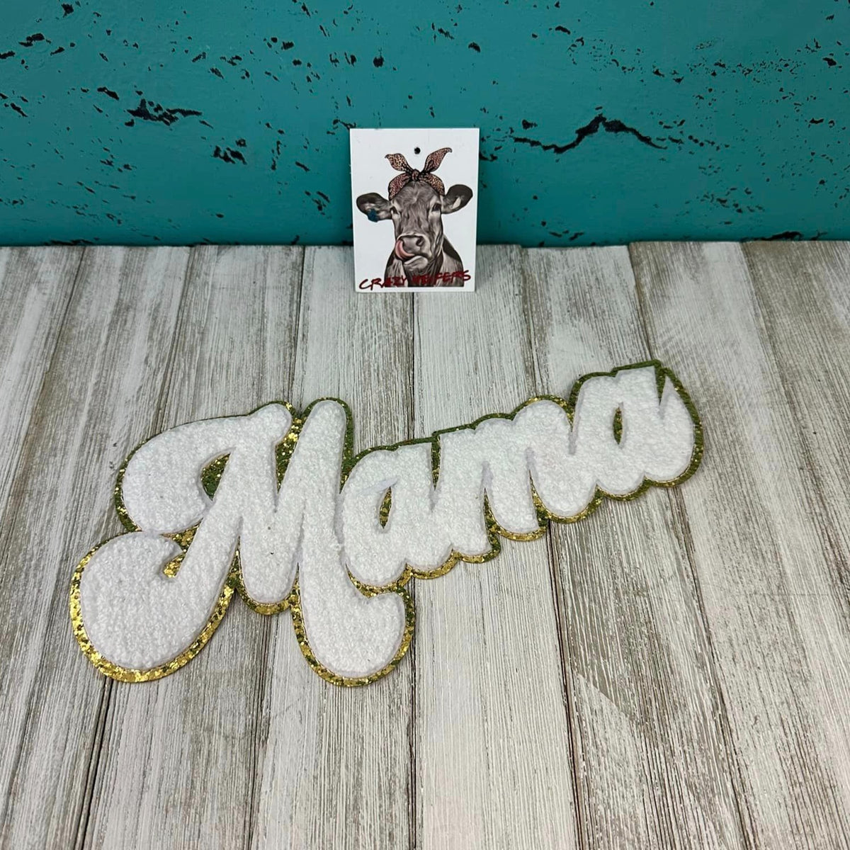 Chenille MAMA &amp; WEEKEND Patch-Iron on-NEW COLORS