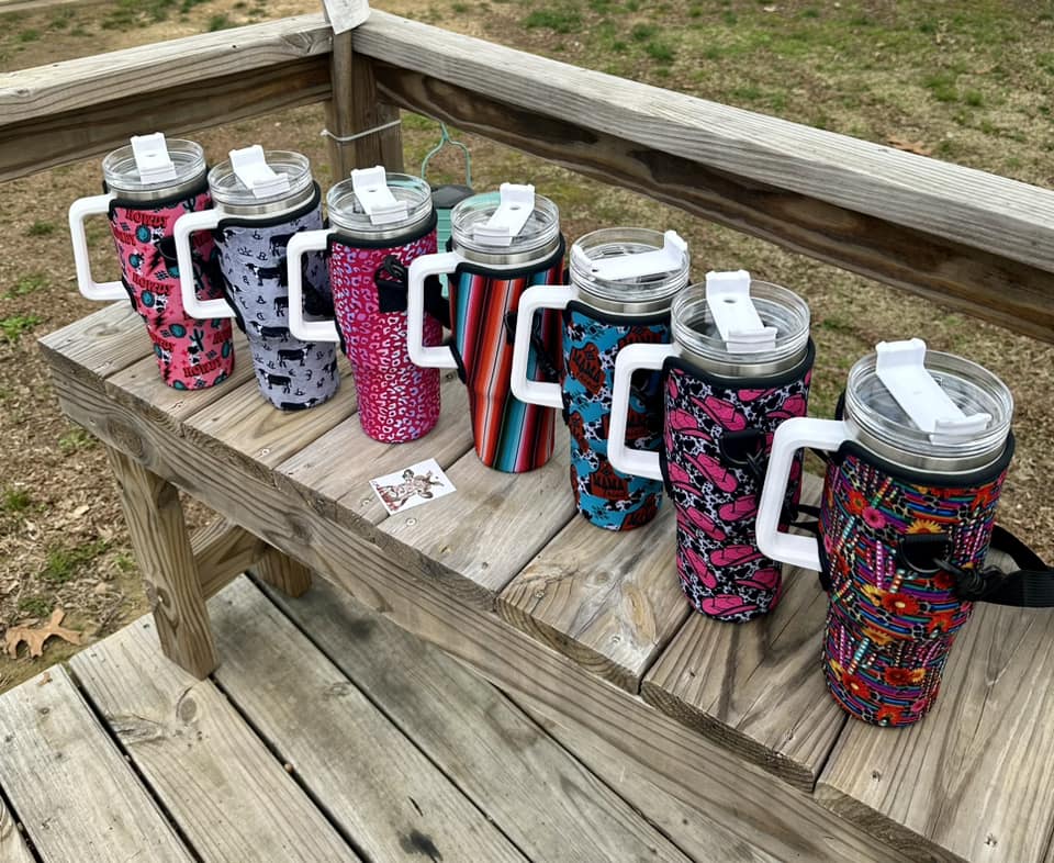 Neoprene 40oz Tumbler Covers W/Strap-SUMMER 2024