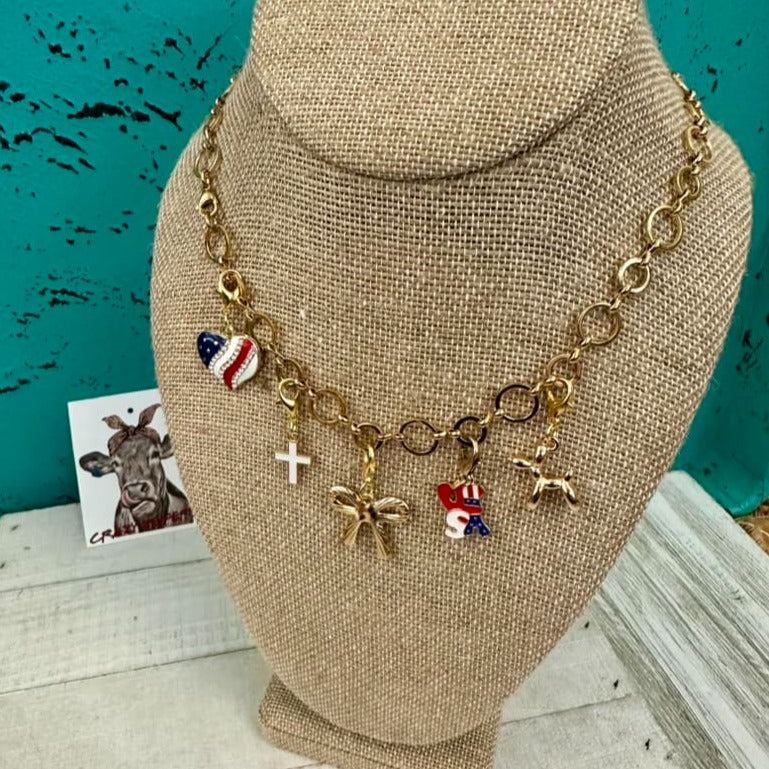 Clip-on Charms Gold Tone