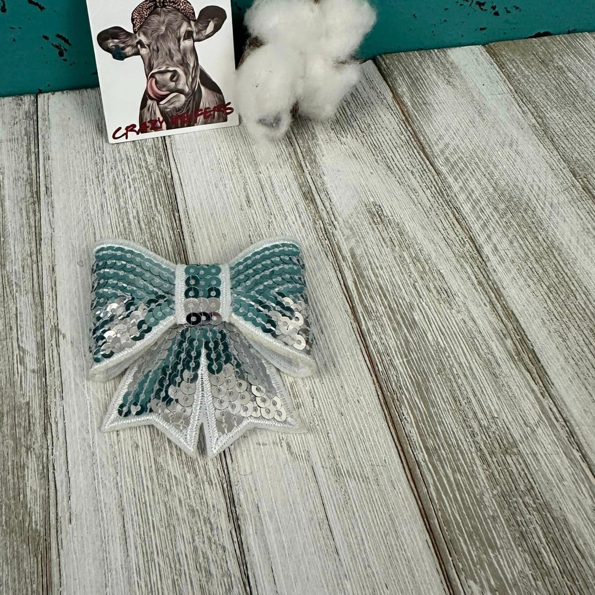 Sequin 3-D Bow-Iron on