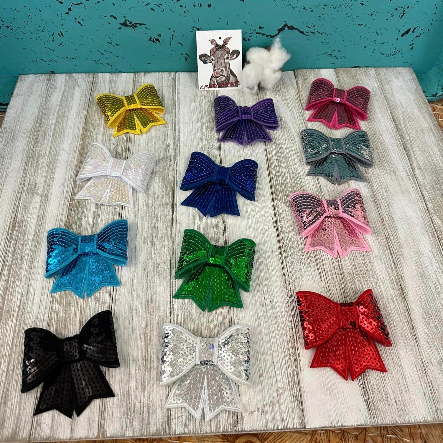 Sequin 3-D Bow-Iron on