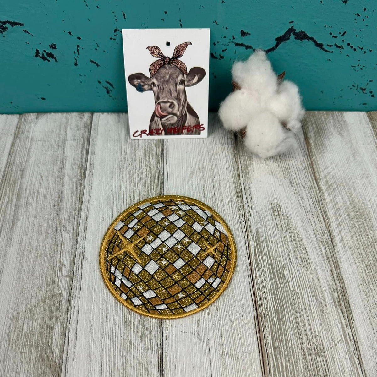 Disco Ball Embroidered Patches-Iron on