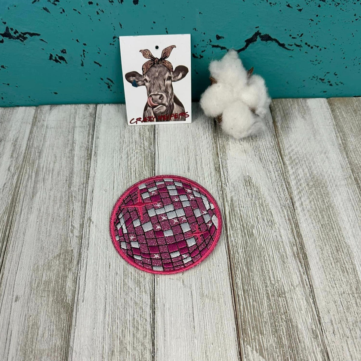 Disco Ball Embroidered Patches-Iron on