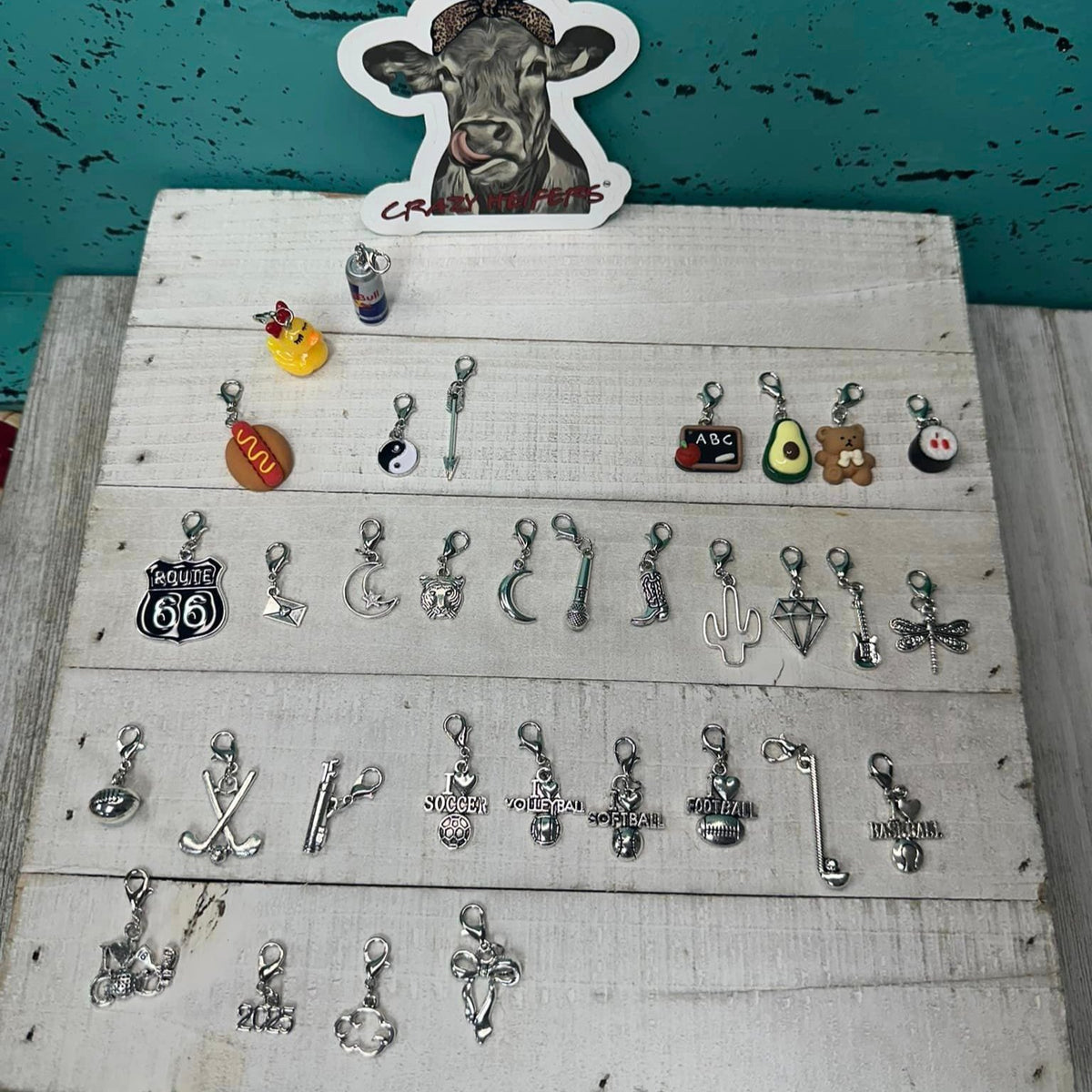 Clip-on Charms Silver Tone V5