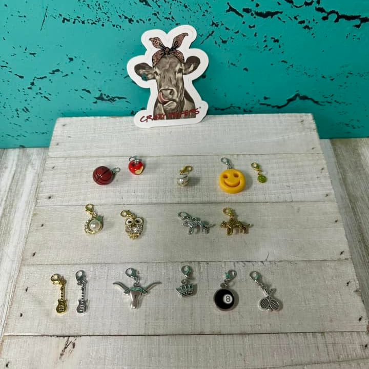 Clip-on Charms Gold and Silver Tone V6