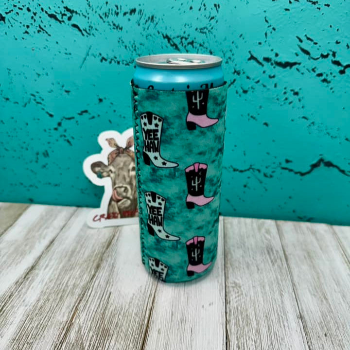 Neoprene Slim Can Coolers W/ Magnet-Trendy