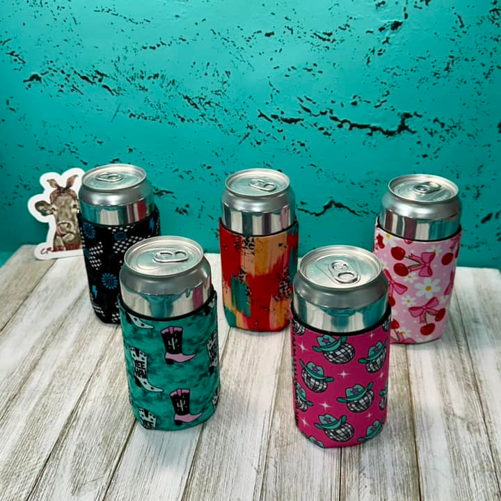 Neoprene Regular Can Coolers W/ Magnet-Trendy