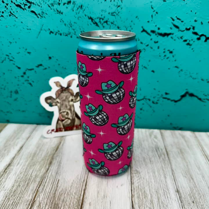 Neoprene Slim Can Coolers W/ Magnet-Trendy