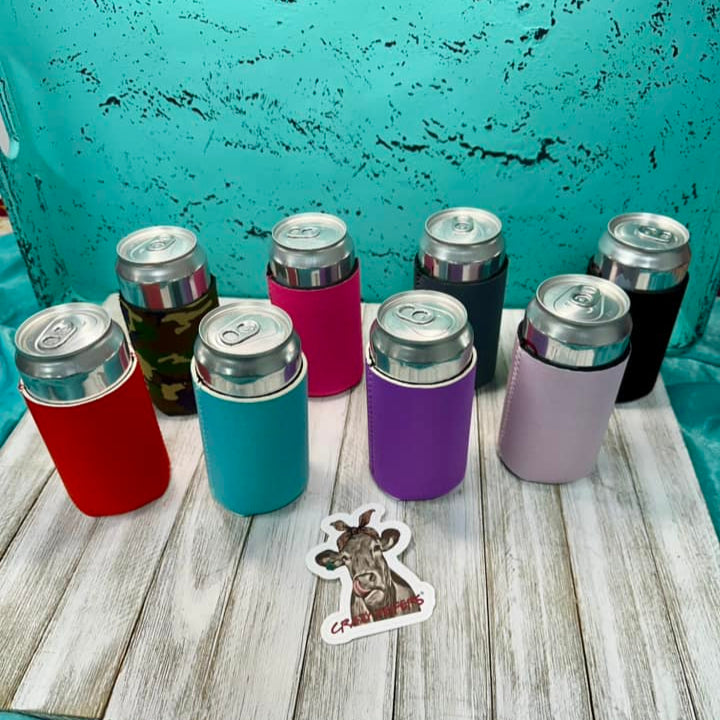 Neoprene Regular Can Coolers W/ Magnet-Solids
