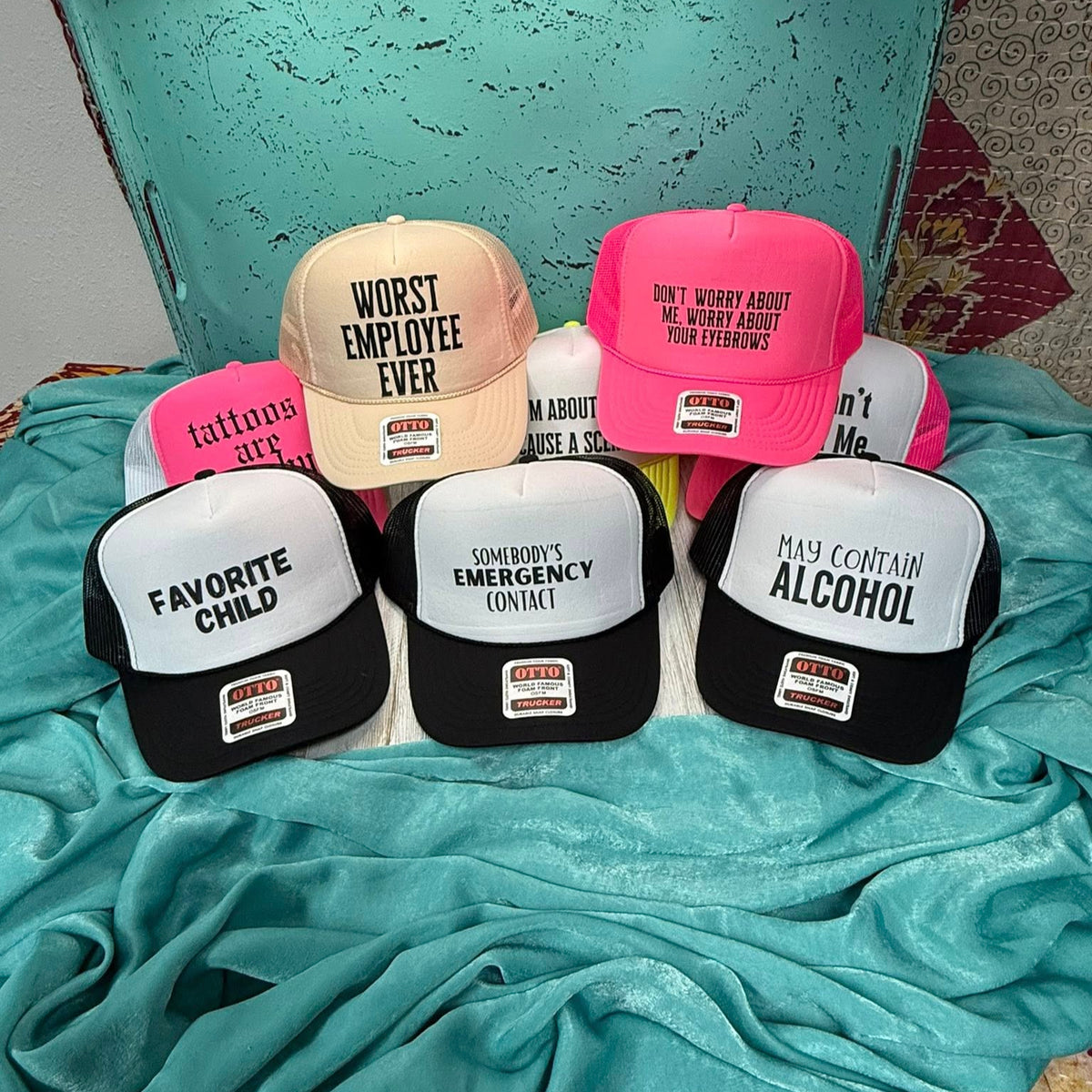 Trucker Hat W/DTF Print-Snarky | V2