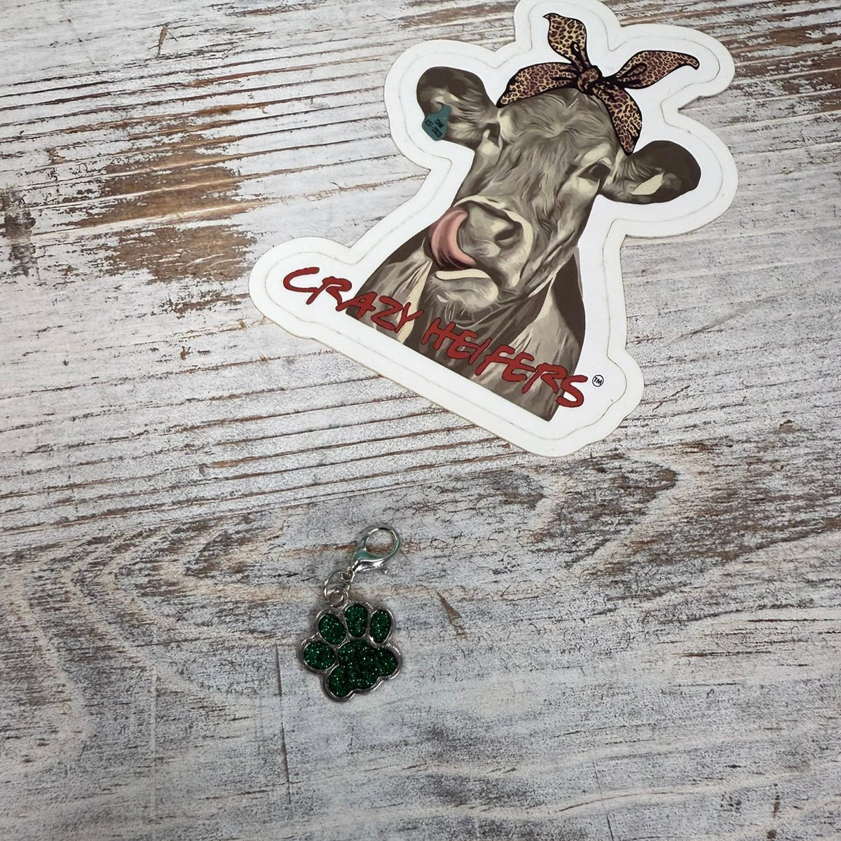 Clip-on Charms Silver Tone V6- Paws