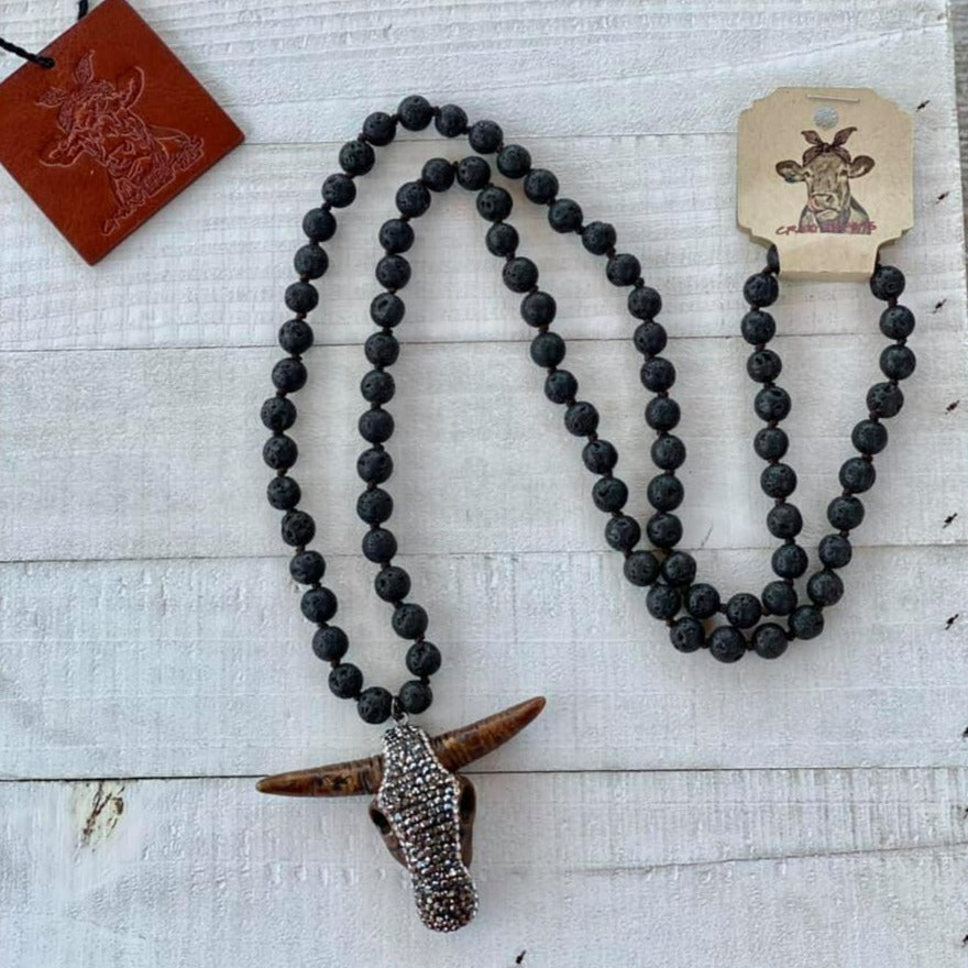 Steer Head Necklace