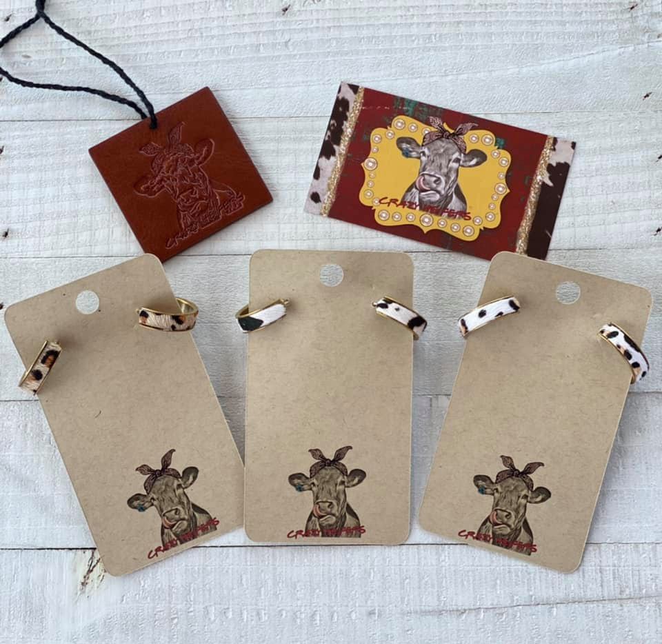 Cowhide Hoops