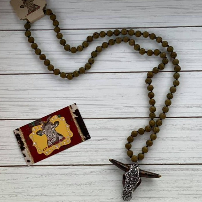 Steer Head Necklace