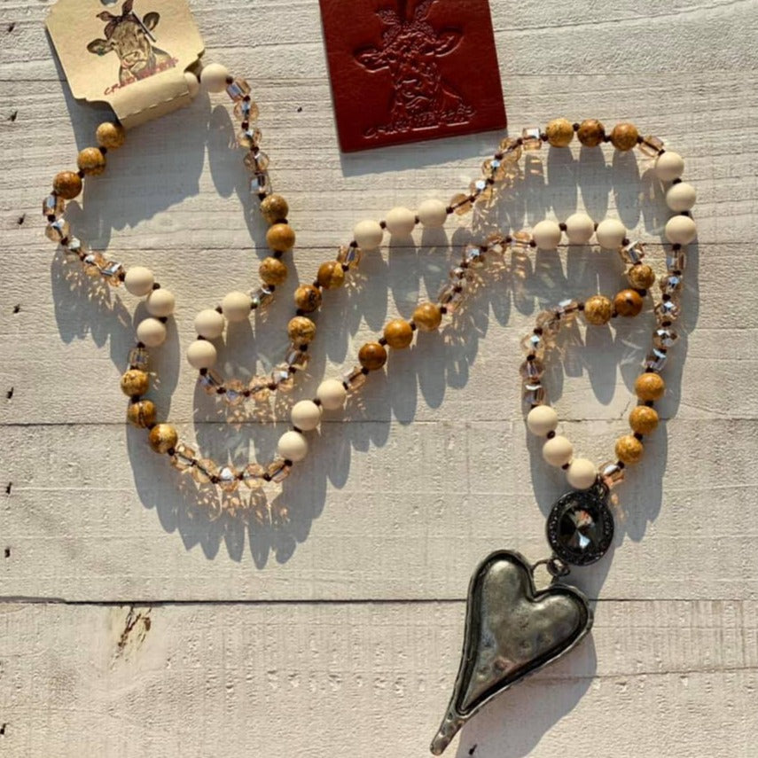 African Turquoise Heart Necklace