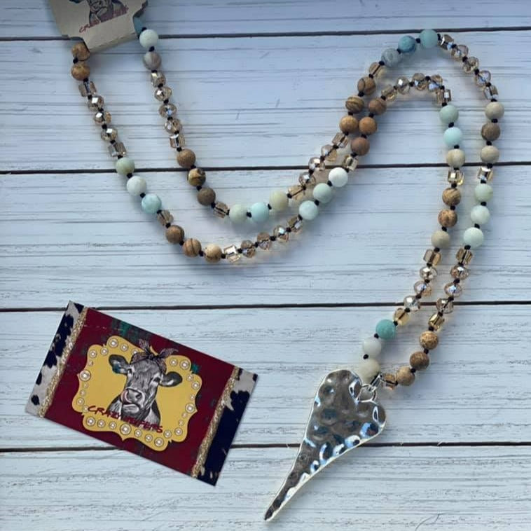 African Turquoise Slim Heart