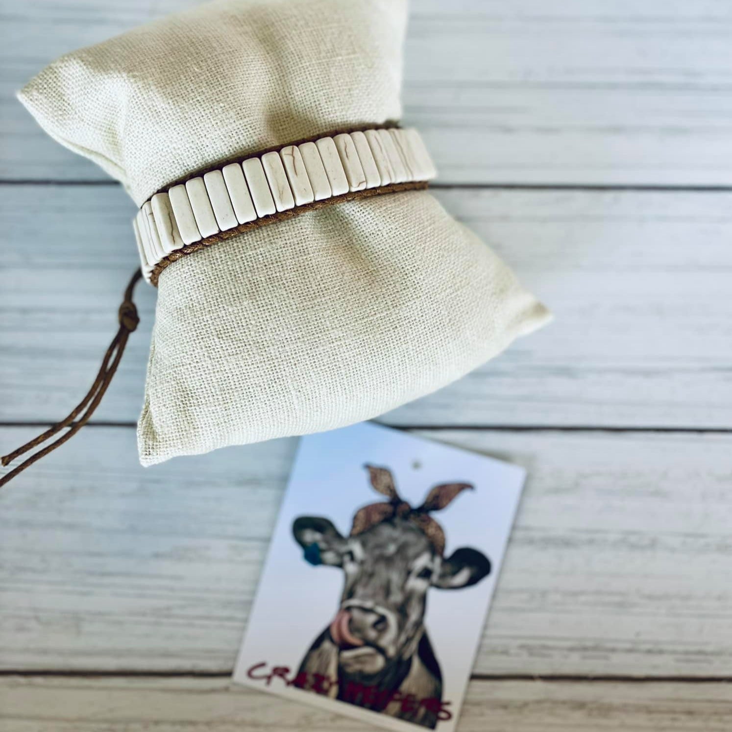 Rectangle Stone Wrap Bracelet