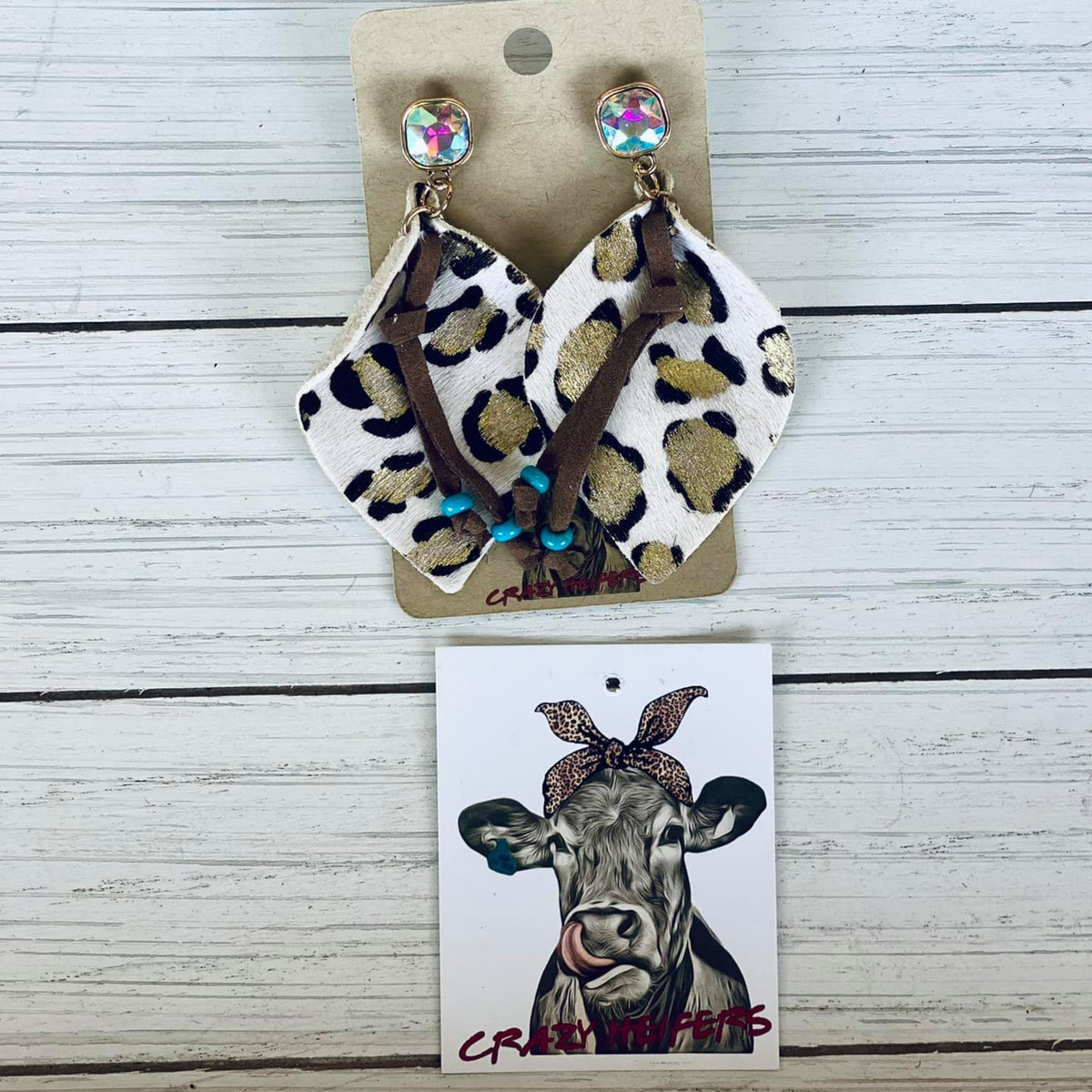 Leopard Cowhide Earrings