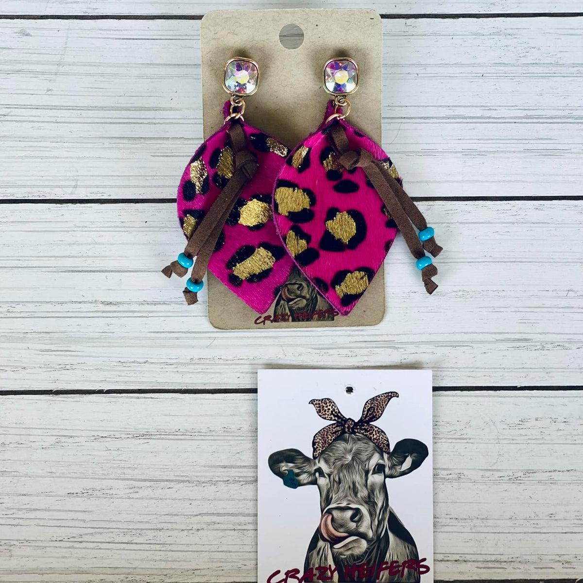 Leopard Cowhide Earrings