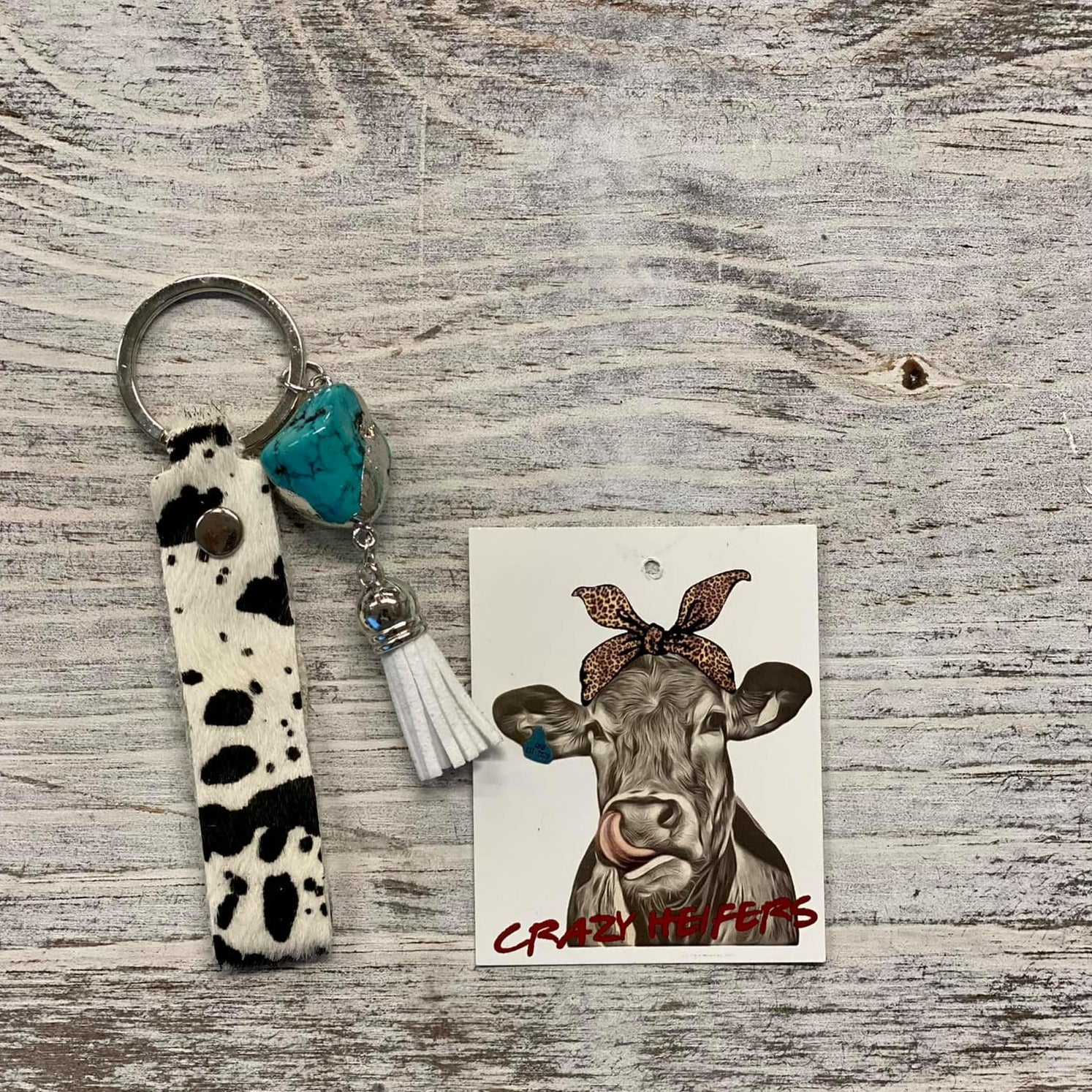 Cowhide Keychain