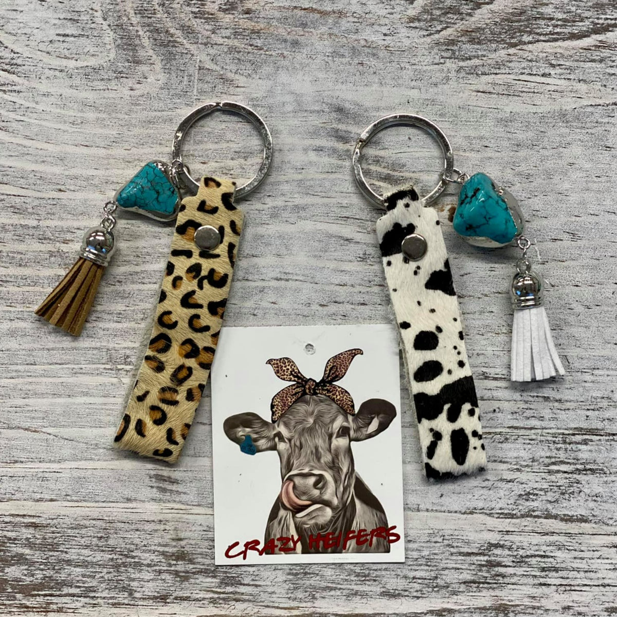 Cowhide Keychain