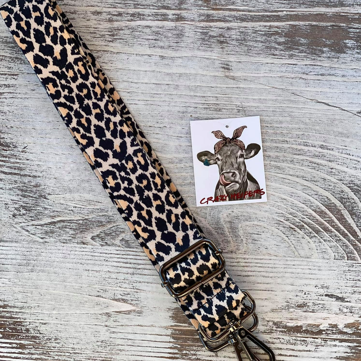 Canvas Guitar Straps One Inch-Leopard Print