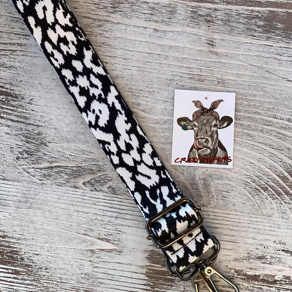 Canvas Guitar Straps One Inch-Leopard Print