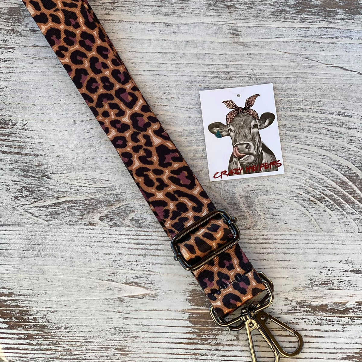 Canvas Guitar Straps One Inch-Leopard Print