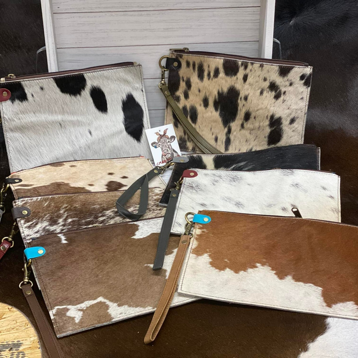 Large Full Fur Wristlets-Mixed Prints