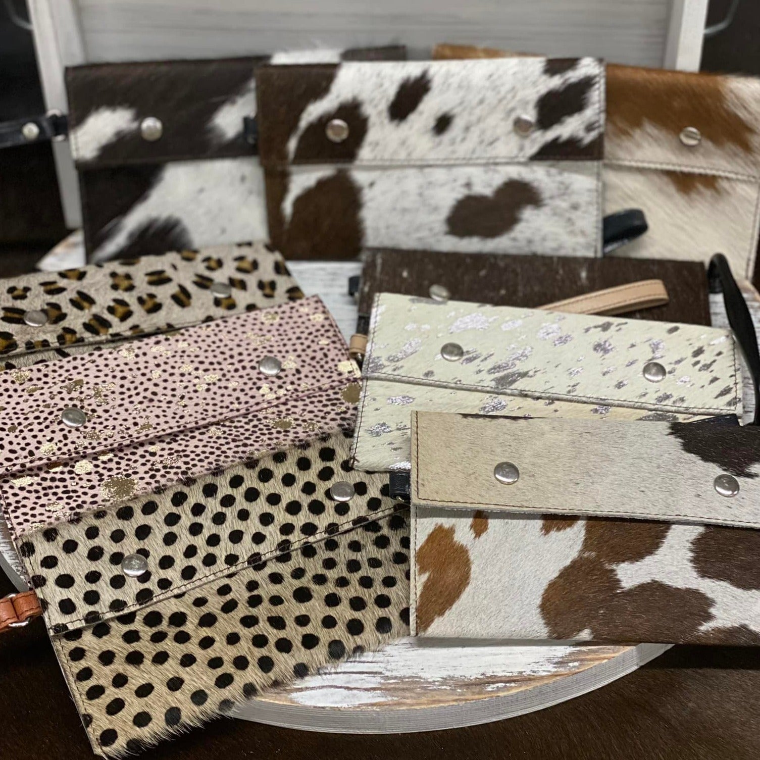 Double Snap Full Fur Wristlets-Mixed Prints