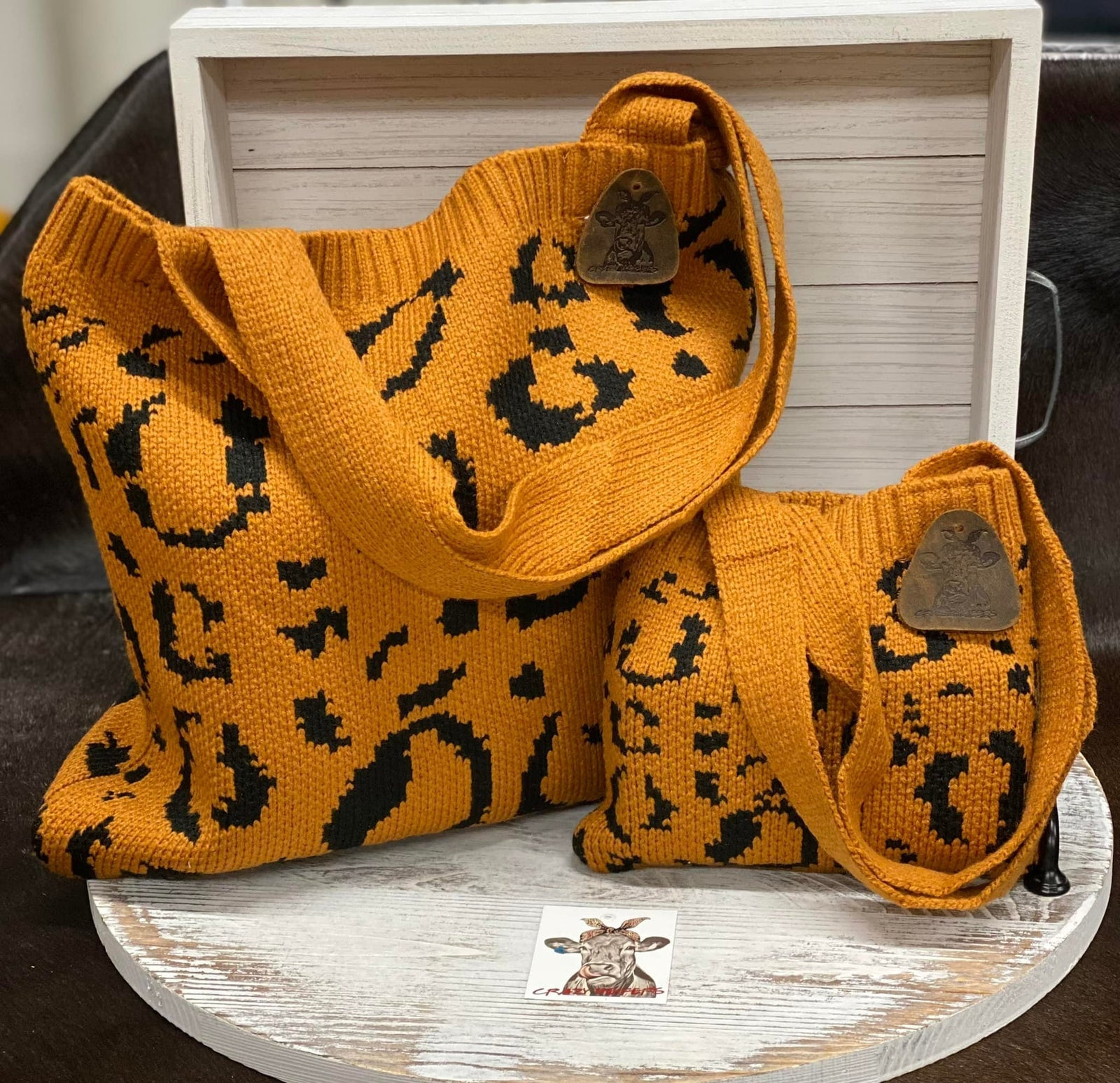 Leopard Sweater Bags