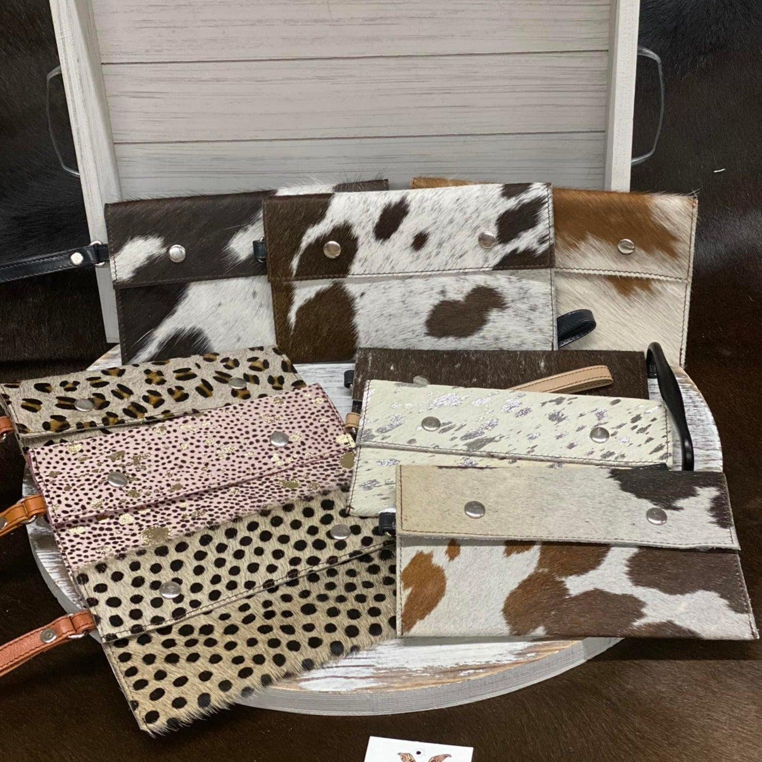 Double Snap Full Fur Wristlets-Mixed Prints