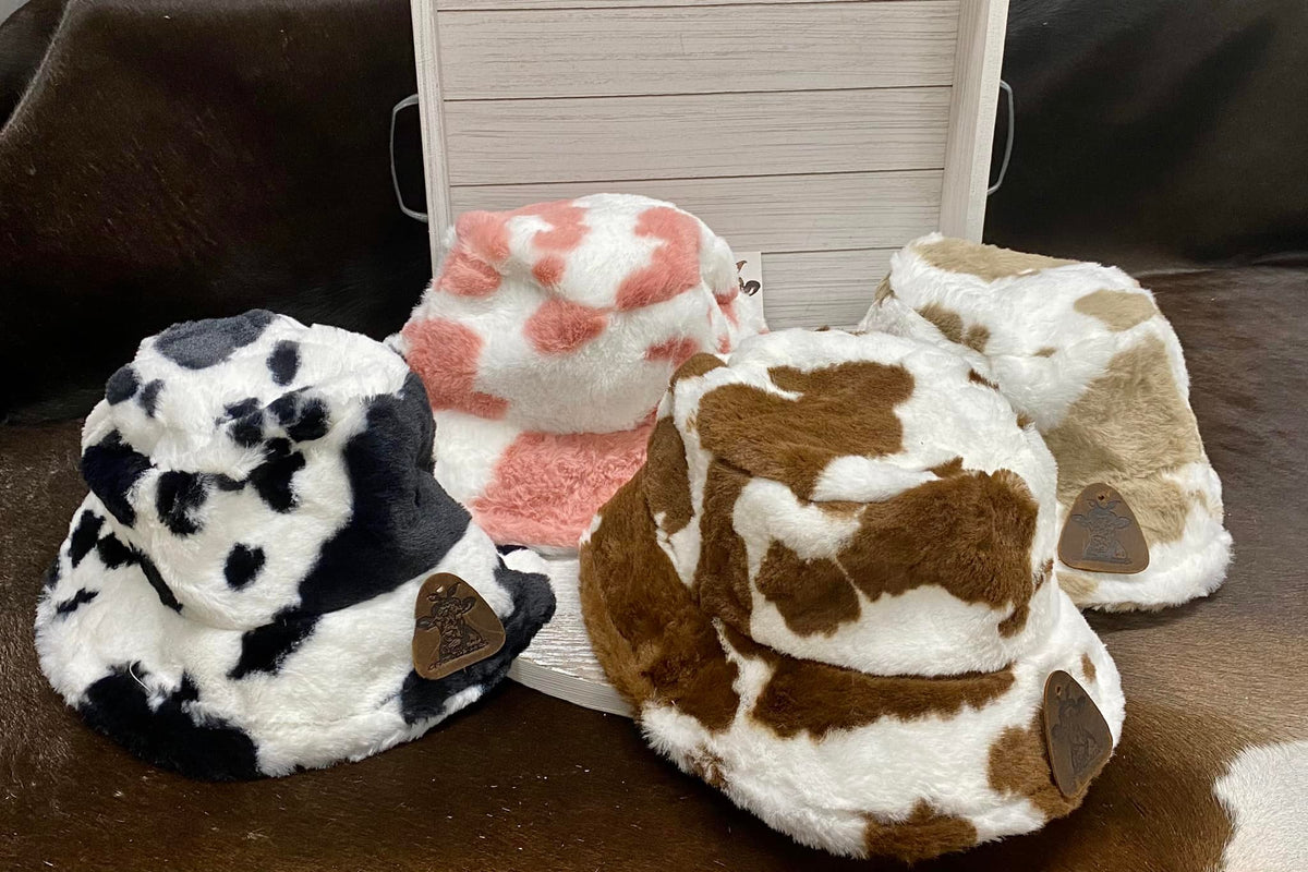Cow Print Bucket Hats