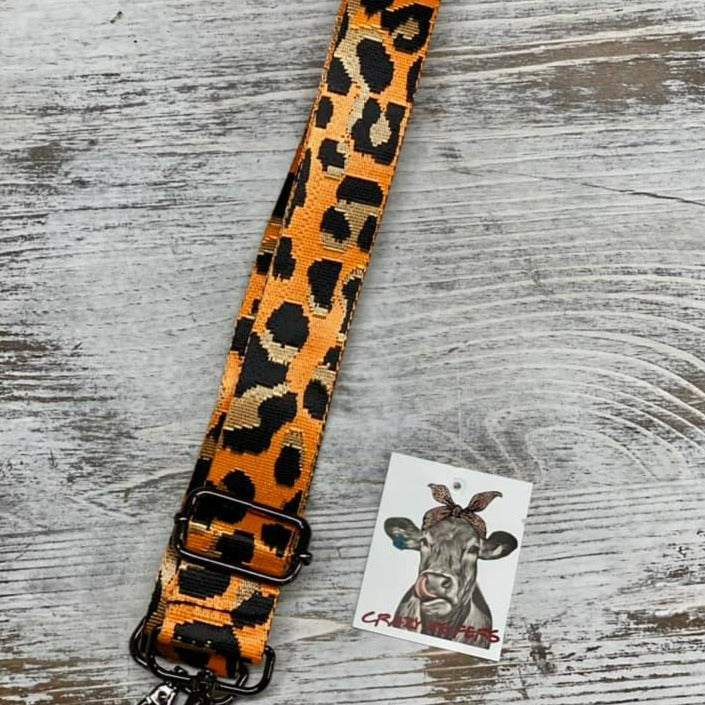 Canvas Guitar Straps One Inch-Leopard Print