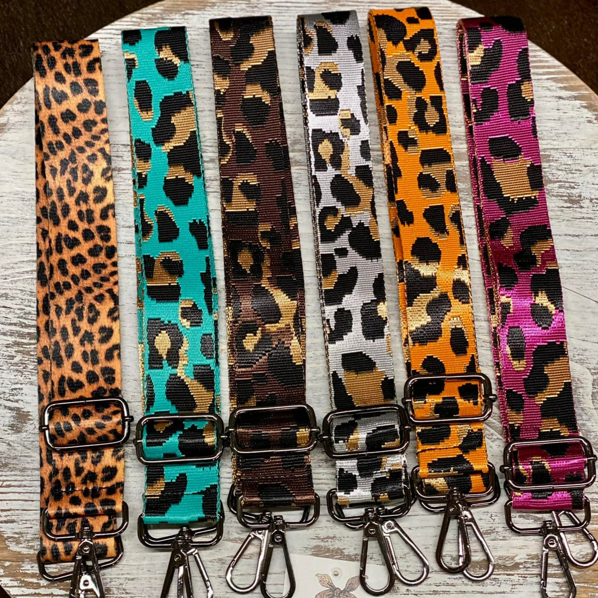 Canvas Guitar Straps One Inch-Leopard Print