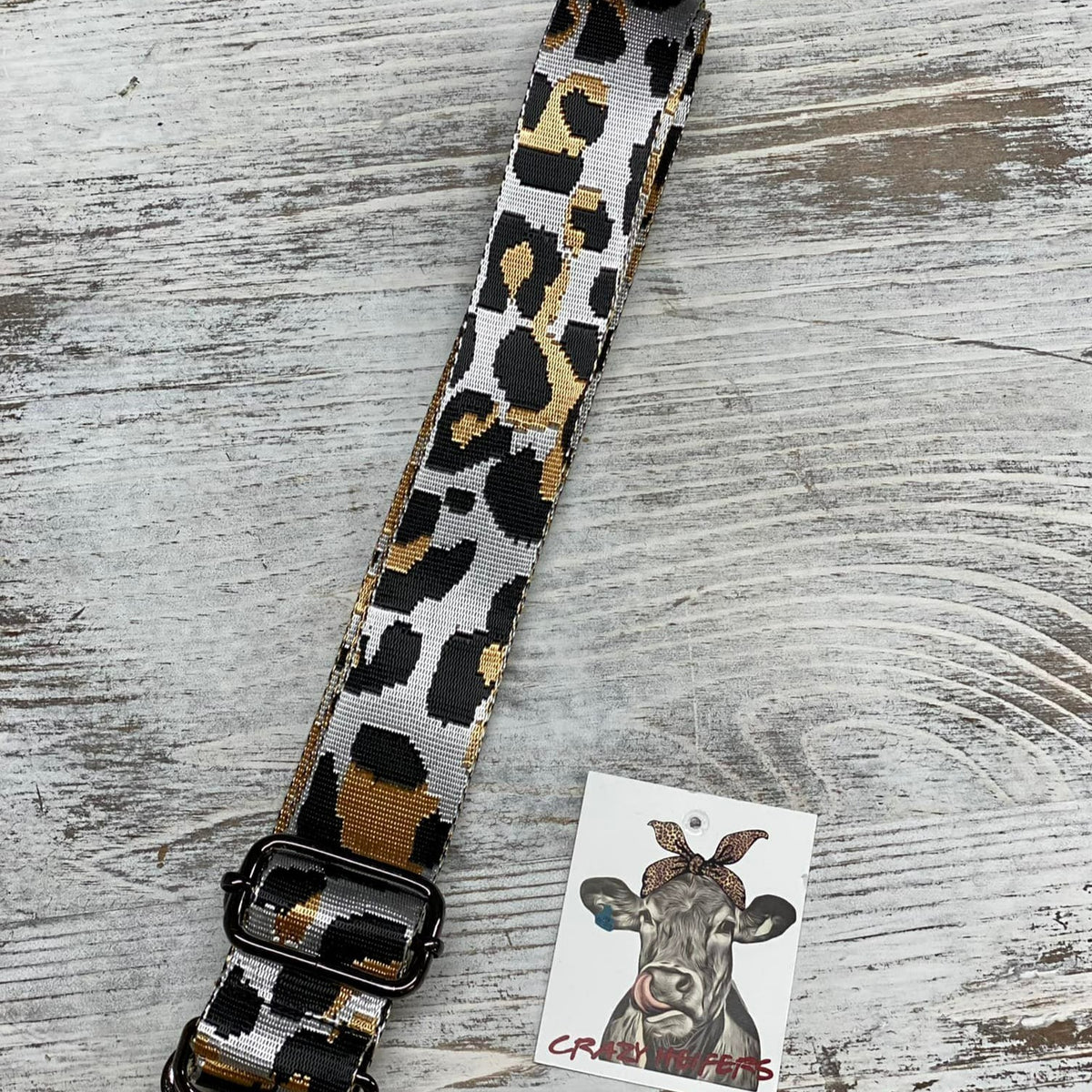 Canvas Guitar Straps One Inch-Leopard Print