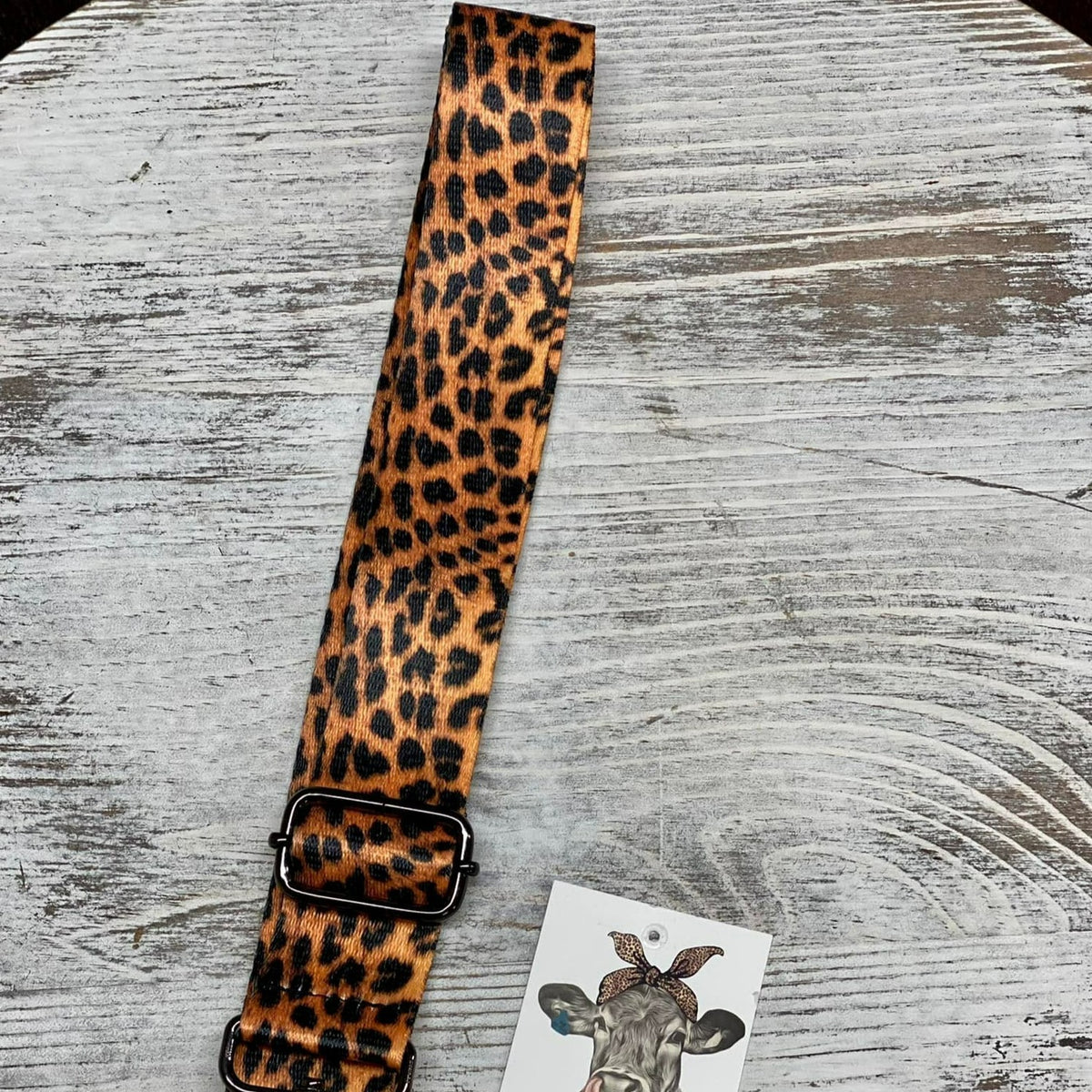 Canvas Guitar Straps One Inch-Leopard Print