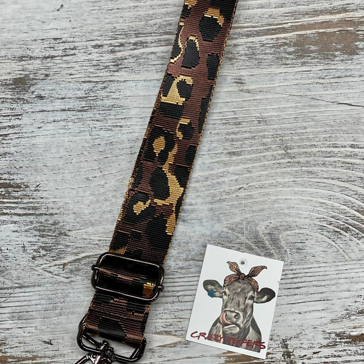 Canvas Guitar Straps One Inch-Leopard Print