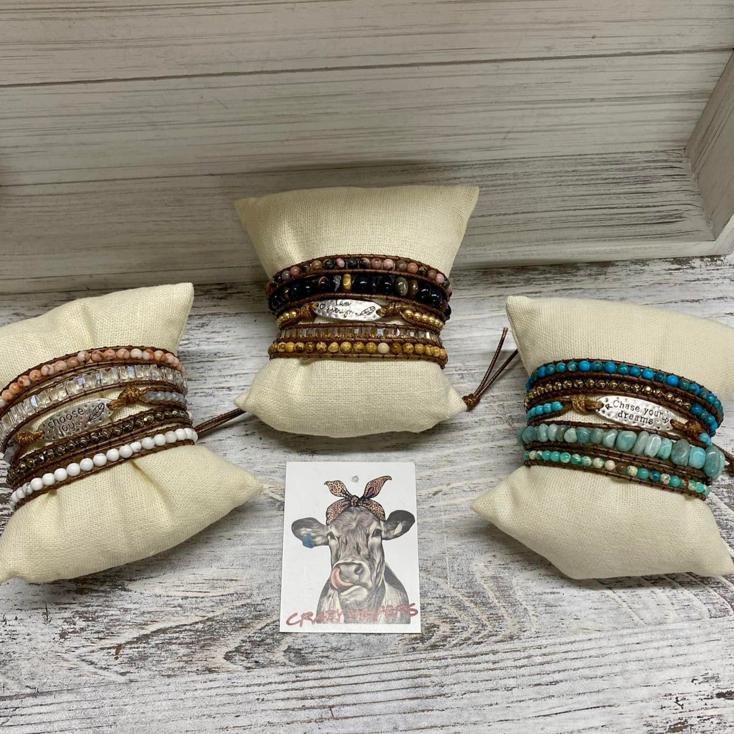 Inspirational 5-Strand Wrap Bracelets