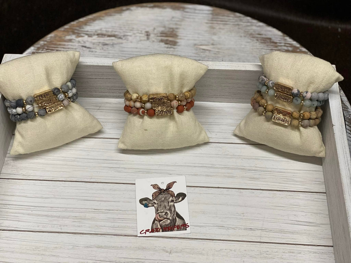 Natural Stone Inspirational Bracelets