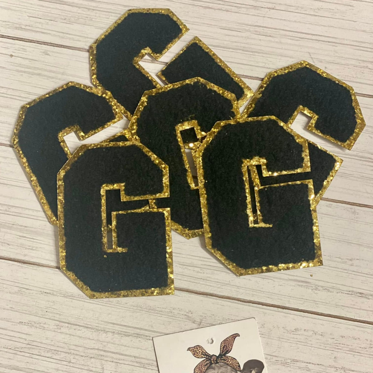 Chenille Letters-Red/ Black-Iron On