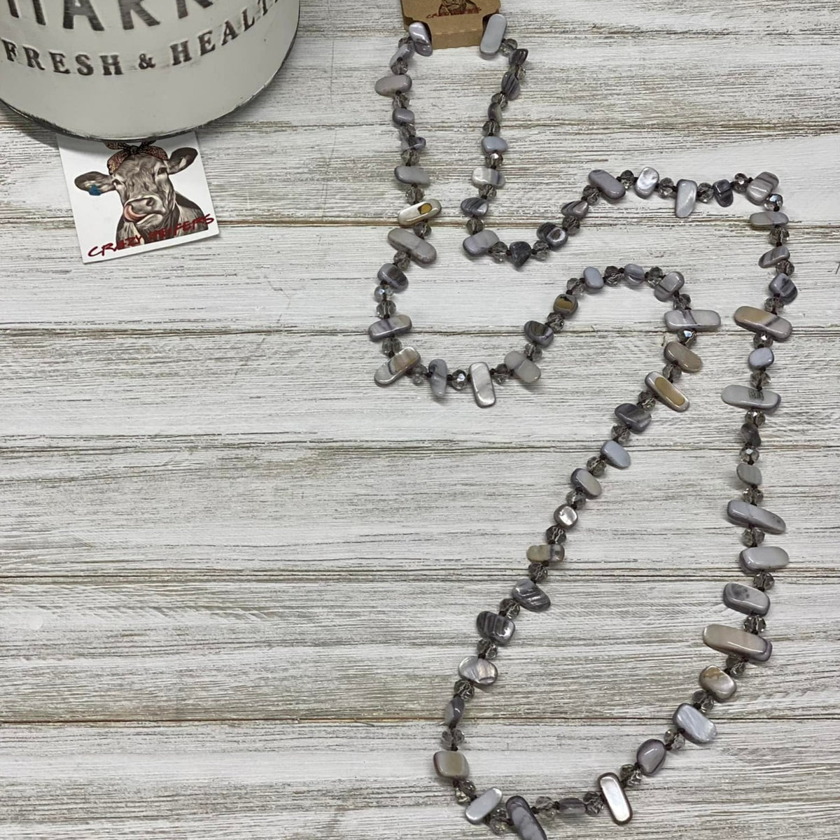 Lariat Glass Bead Necklace