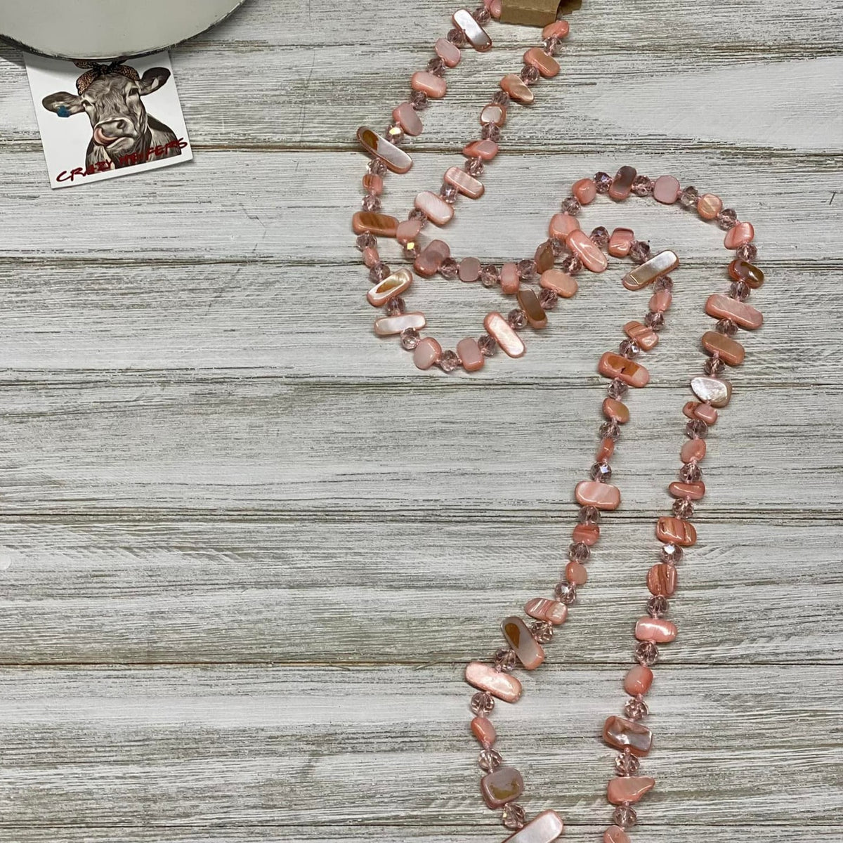 Lariat Glass Bead Necklace