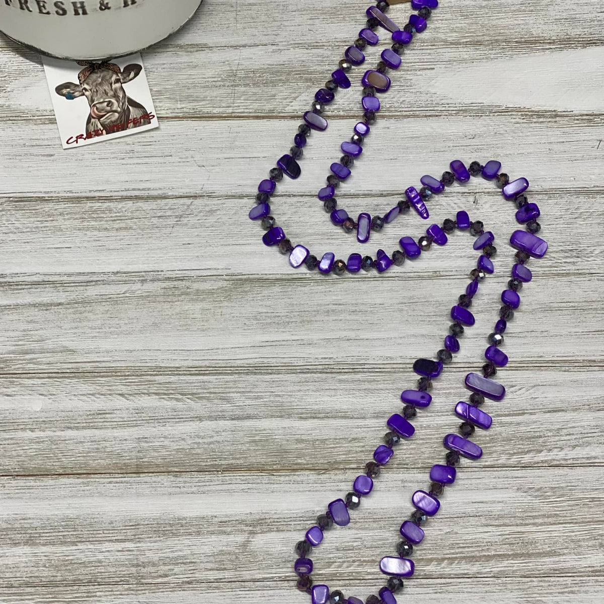 Lariat Glass Bead Necklace