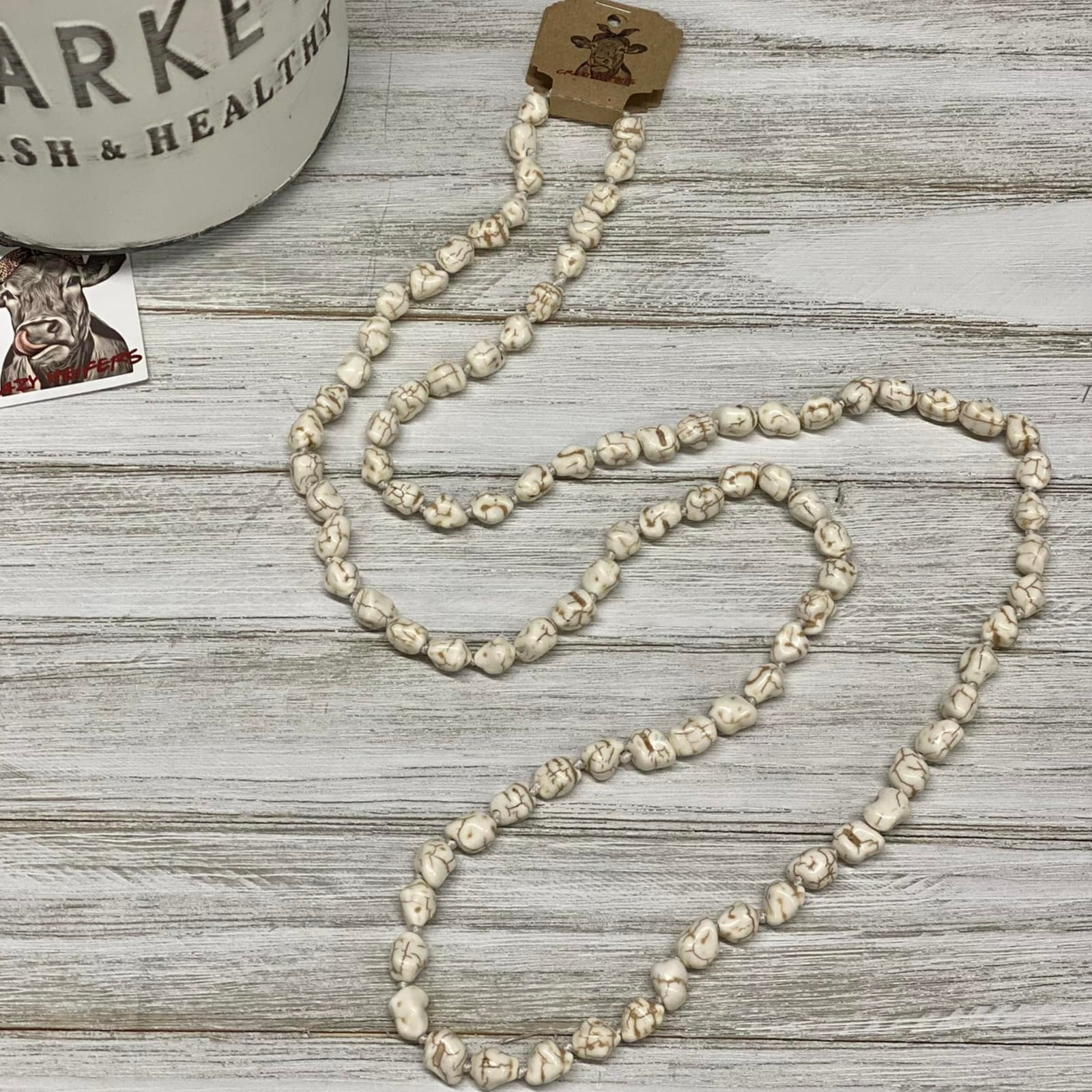 Large Ivory Stone Necklace