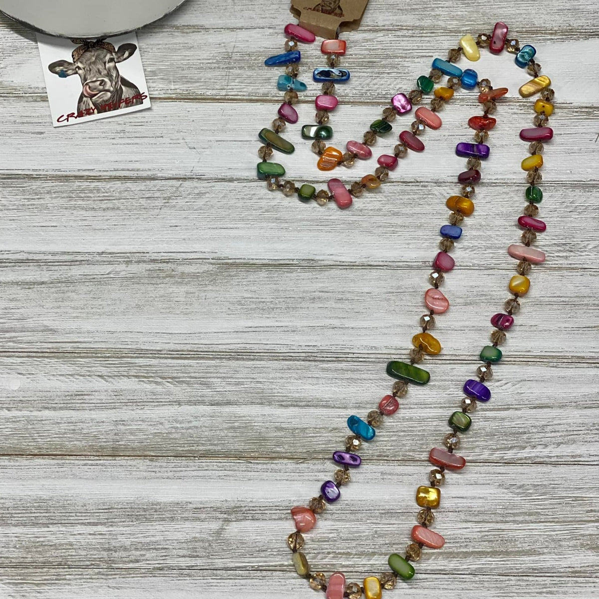 Lariat Glass Bead Necklace