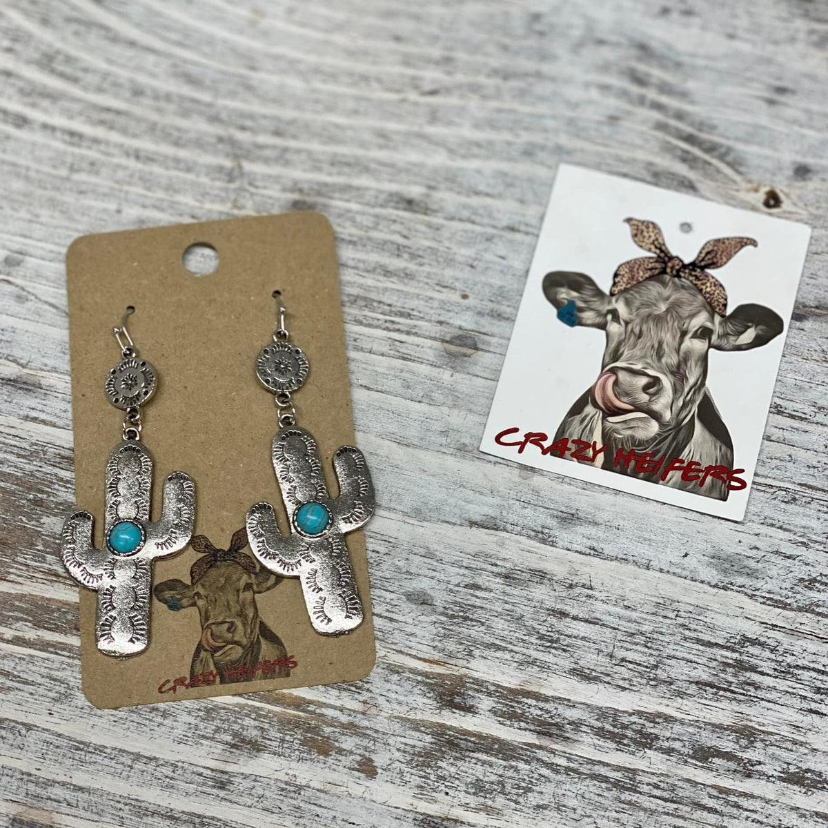 Cactus Metal Earrings