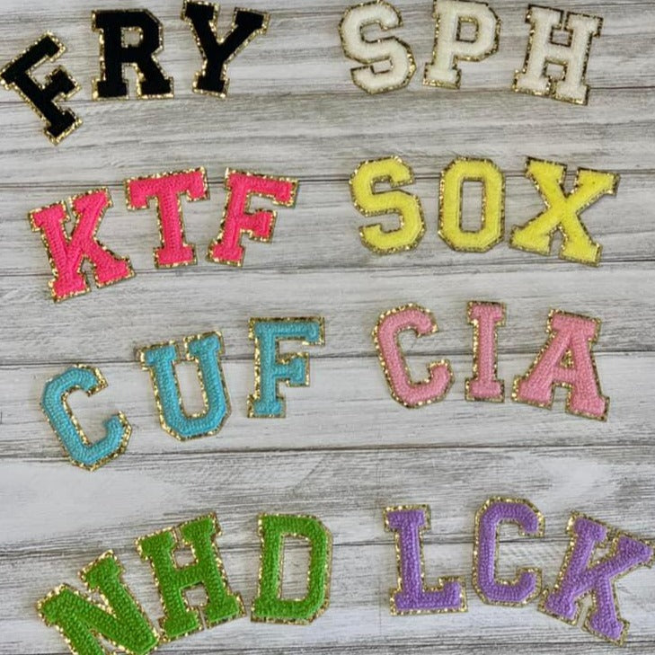 Chenille Letters-Stick On-Light Pink